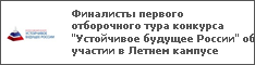 Финалисты первого отборочного тура конкурса "Устойчивое будущее России" об участии в Летнем кампусе