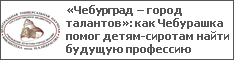 «Чебурград – город талантов»: как Чебурашка помог детям-сиротам найти будущую профессию