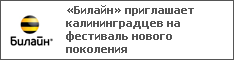 «Билайн» приглашает калининградцев на фестиваль нового поколения